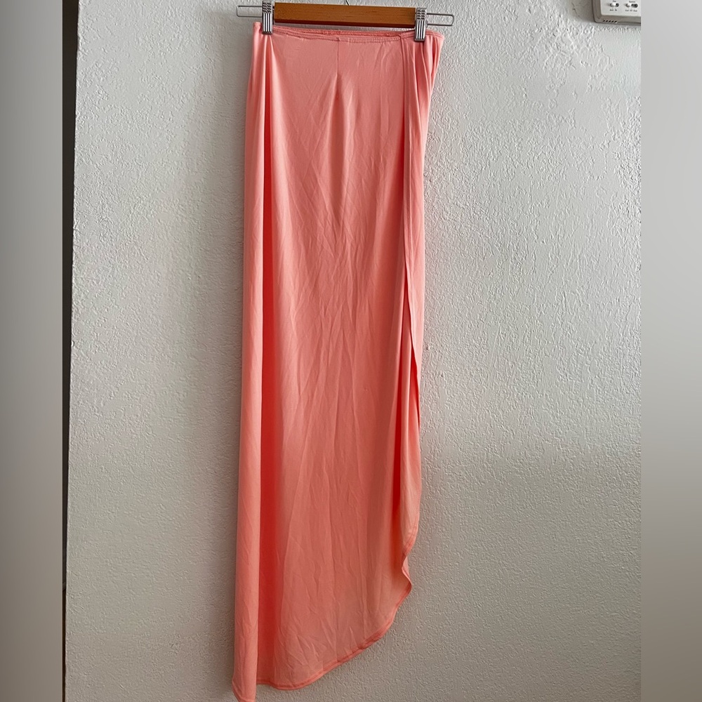 Lucy in the Sky Peach Criss Cross Maxi Skirt